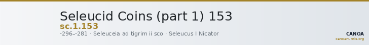 Seleucid Coins (part 1) 153 — CANOA