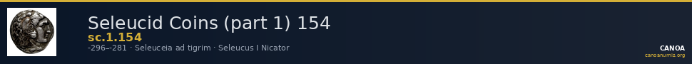 Seleucid Coins (part 1) 154 — CANOA