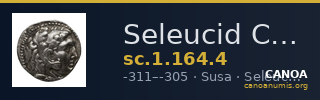 Seleucid Coins (part 1) 164.4 — CANOA