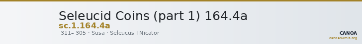 Seleucid Coins (part 1) 164.4a — CANOA