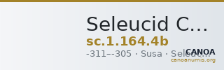 Seleucid Coins (part 1) 164.4b — CANOA
