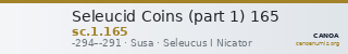 Seleucid Coins (part 1) 165 — CANOA