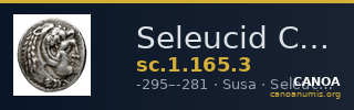 Seleucid Coins (part 1) 165.3 — CANOA