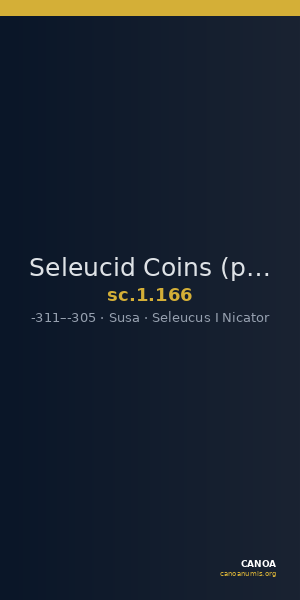 Seleucid Coins (part 1) 166 — CANOA