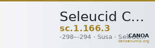 Seleucid Coins (part 1) 166.3 — CANOA