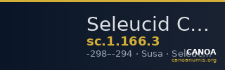 Seleucid Coins (part 1) 166.3 — CANOA