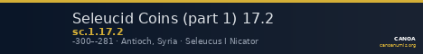 Seleucid Coins (part 1) 17.2 — CANOA