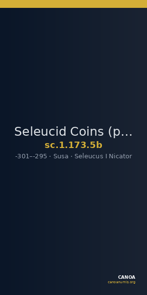 Seleucid Coins (part 1) 173.5b — CANOA