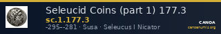 Seleucid Coins (part 1) 177.3 — CANOA