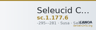 Seleucid Coins (part 1) 177.6 — CANOA
