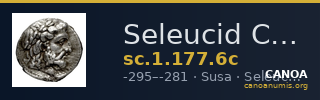 Seleucid Coins (part 1) 177.6c — CANOA