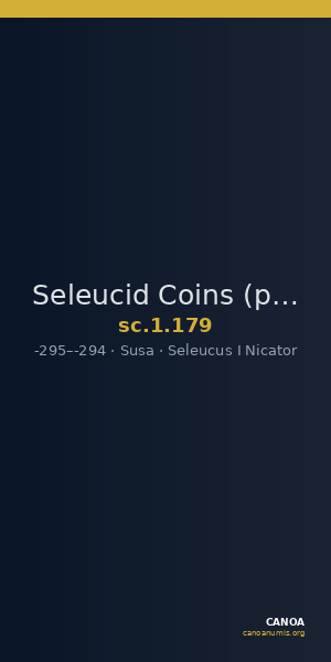Seleucid Coins (part 1) 179 — CANOA