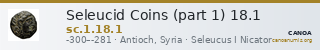 Seleucid Coins (part 1) 18.1 — CANOA