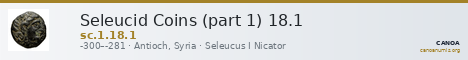 Seleucid Coins (part 1) 18.1 — CANOA