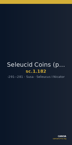 Seleucid Coins (part 1) 182 — CANOA