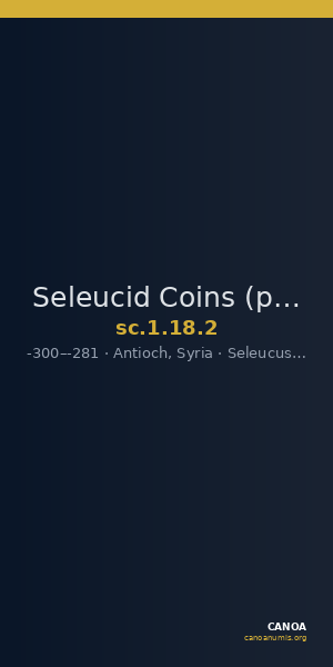 Seleucid Coins (part 1) 18.2 — CANOA