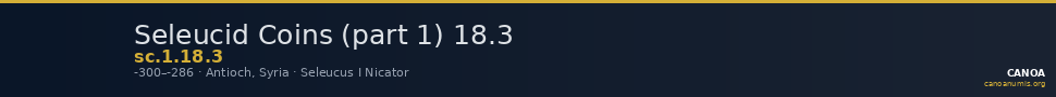 Seleucid Coins (part 1) 18.3 — CANOA