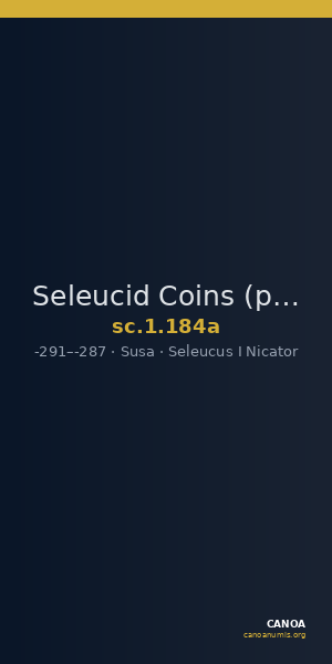 Seleucid Coins (part 1) 184a — CANOA