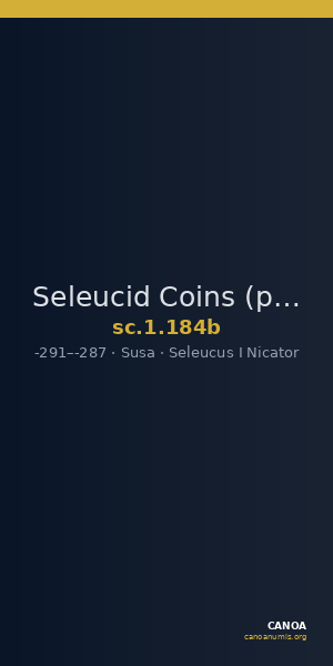Seleucid Coins (part 1) 184b — CANOA