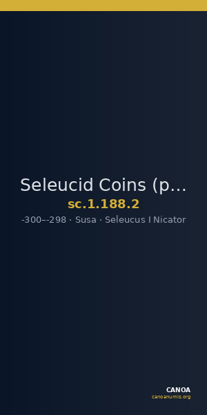 Seleucid Coins (part 1) 188.2 — CANOA