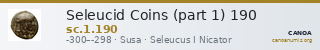 Seleucid Coins (part 1) 190 — CANOA
