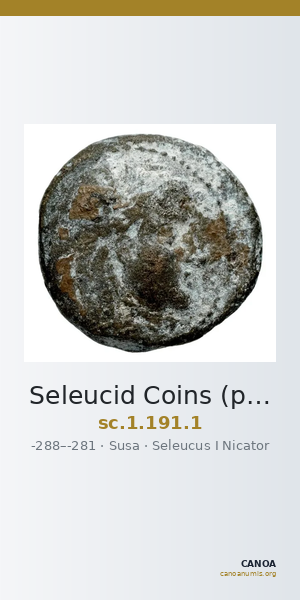 Seleucid Coins (part 1) 191.1 — CANOA
