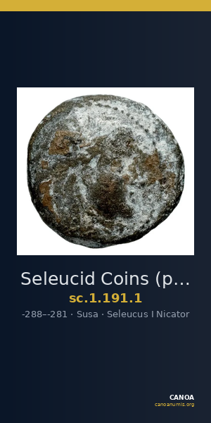 Seleucid Coins (part 1) 191.1 — CANOA