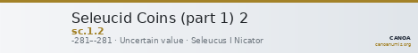 Seleucid Coins (part 1) 2 — CANOA
