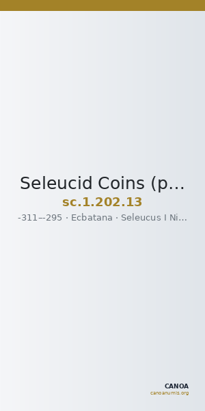 Seleucid Coins (part 1) 202.13 — CANOA