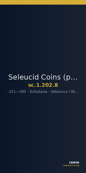 Seleucid Coins (part 1) 202.8 — CANOA