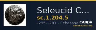 Seleucid Coins (part 1) 204.5 — CANOA
