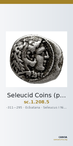 Seleucid Coins (part 1) 208.5 — CANOA