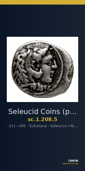 Seleucid Coins (part 1) 208.5 — CANOA