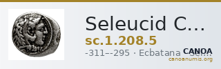 Seleucid Coins (part 1) 208.5 — CANOA