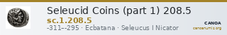 Seleucid Coins (part 1) 208.5 — CANOA