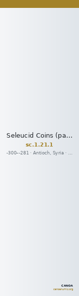 Seleucid Coins (part 1) 21.1 — CANOA