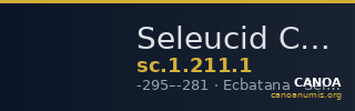 Seleucid Coins (part 1) 211.1 — CANOA