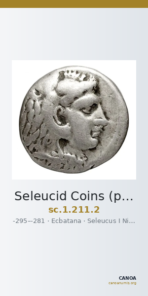 Seleucid Coins (part 1) 211.2 — CANOA