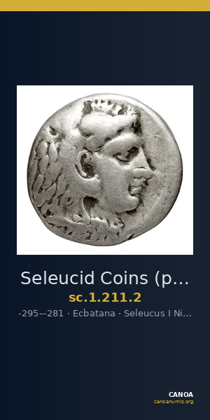 Seleucid Coins (part 1) 211.2 — CANOA