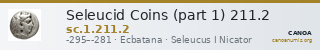 Seleucid Coins (part 1) 211.2 — CANOA