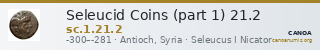 Seleucid Coins (part 1) 21.2 — CANOA