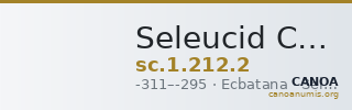 Seleucid Coins (part 1) 212.2 — CANOA