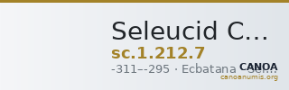 Seleucid Coins (part 1) 212.7 — CANOA