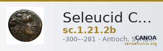Seleucid Coins (part 1) 21.2b — CANOA