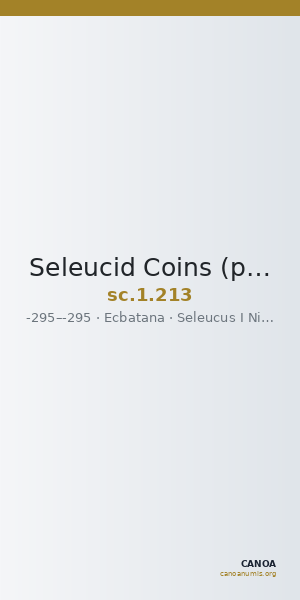 Seleucid Coins (part 1) 213 — CANOA
