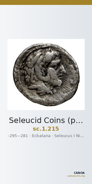 Seleucid Coins (part 1) 215 — CANOA