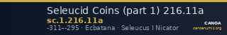 Seleucid Coins (part 1) 216.11a — CANOA