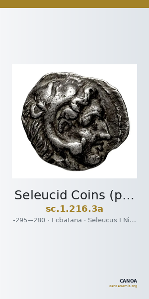 Seleucid Coins (part 1) 216.3a — CANOA