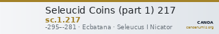 Seleucid Coins (part 1) 217 — CANOA