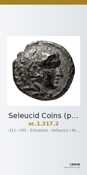 Seleucid Coins (part 1) 217.2 — CANOA